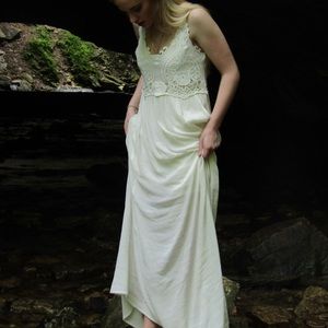 Long Cream Boho Dress